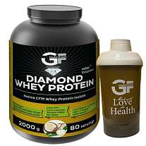 GF Nutrition Diamond Whey Protein 2 kg, nativní syrovátkový izolát a koncentrát v poměru 70:30
