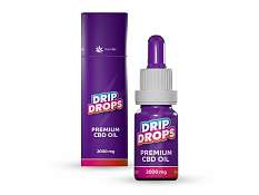 DripDrops Premium CBD Oil 2000 mg, CBD 20% konopné kapky prémiové kvality