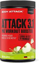 Body Attack 3.1 Pre Workout Booster, sypká předtréninková směs