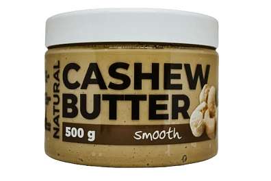 7NUTRITION Cashew Butter Smooth 500 g, 100% rozemleté kešu ořechy natural